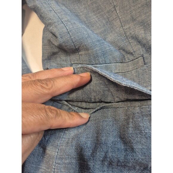 J.Crew Women's Blazer Size 0 Blue Cotton Lined Two-Button (65) - Picture 11 of 11